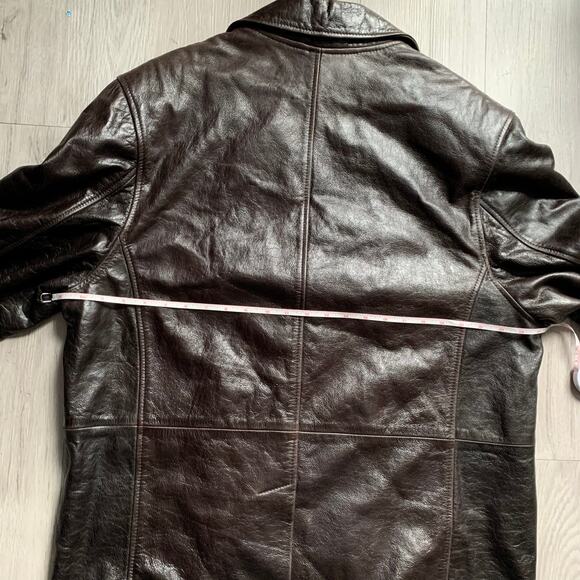 Vintage Double Breast Leather Jacket Size XL - Picture 4 of 4